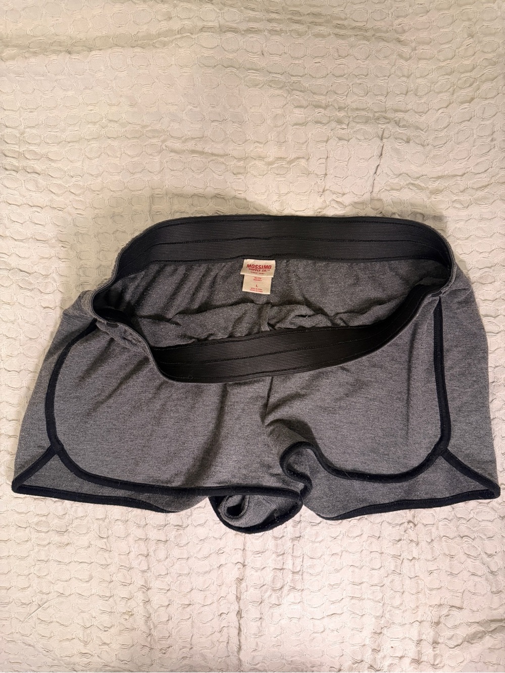 Mossimo Supply Co. Women's Gray Athletic Running Dolphin Shorts with Black Trim
